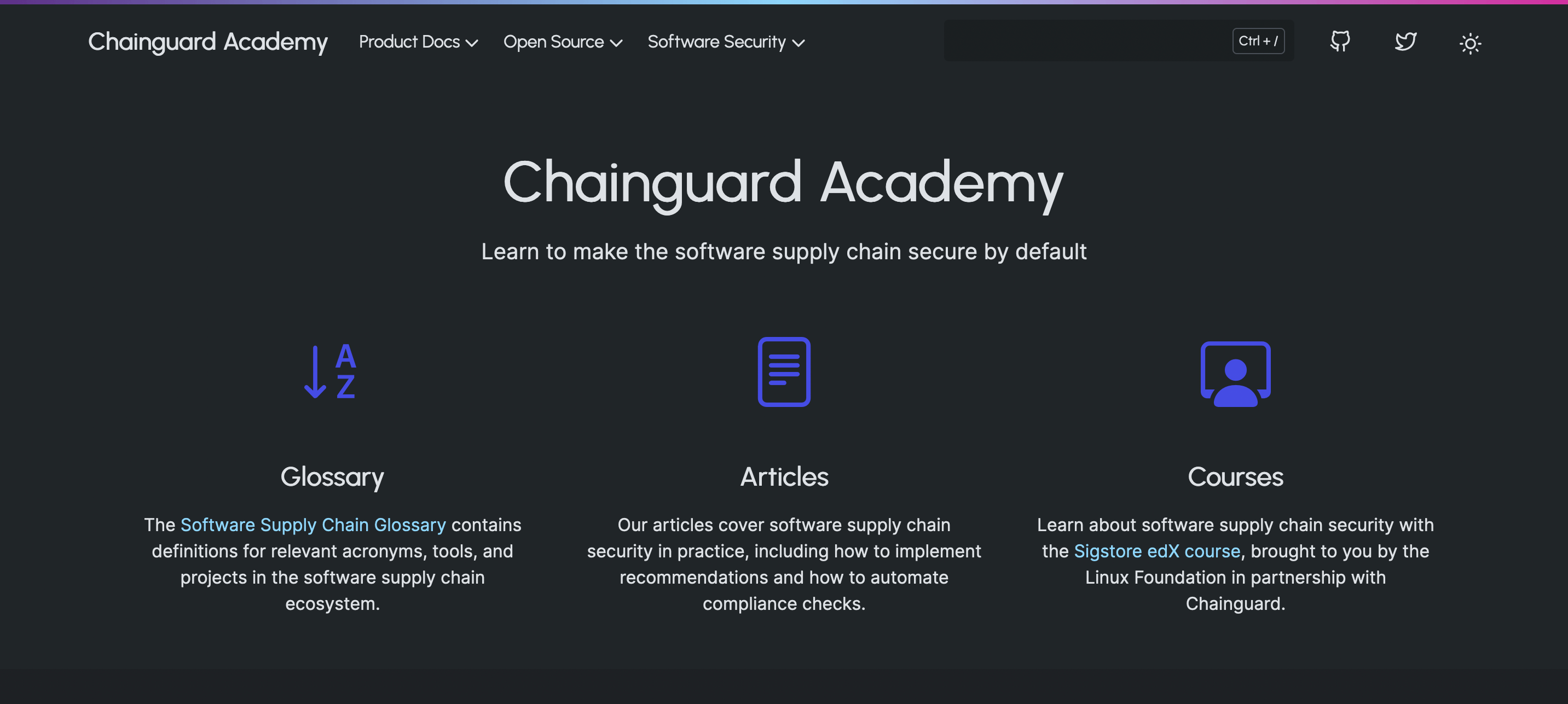 Learn to build software that is secure by default with Chainguard Academy